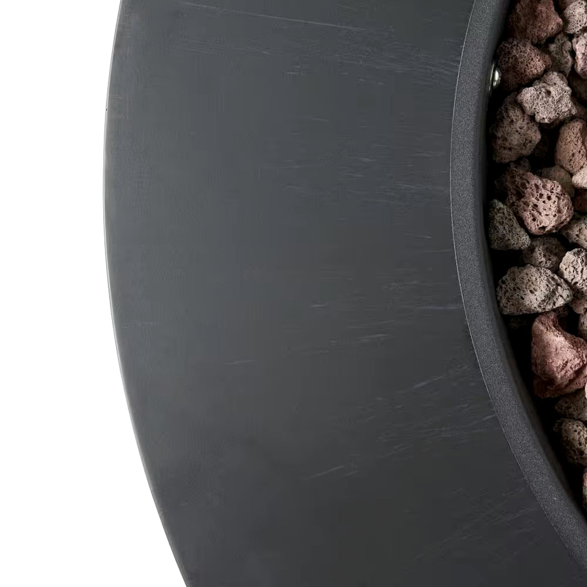 32 In. W X 13.5 In. H Iron Propane Gas Burning round Outdoor Patio Fire Pit in Dark Grey — product view 5