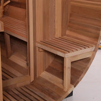 6-Person Patchworkred Cedar Traditional Steam Barrel Sauna — product view 13