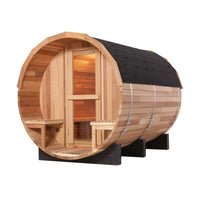 6-Person Patchworkred Cedar Traditional Steam Barrel Sauna — product view 5