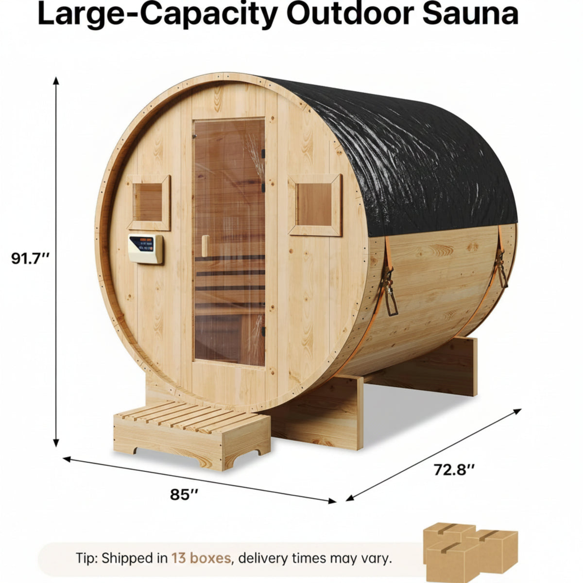 Outdoor Traditional Barrel Sauna — product view 10
