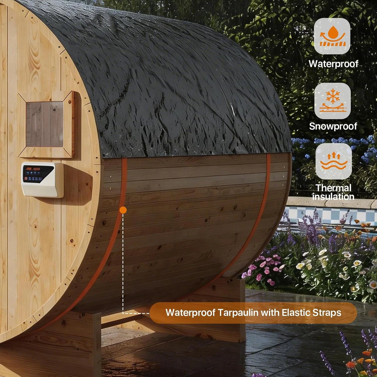 Outdoor Traditional Barrel Sauna — product view 8