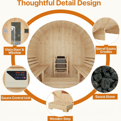 Outdoor Traditional Barrel Sauna — product view 9